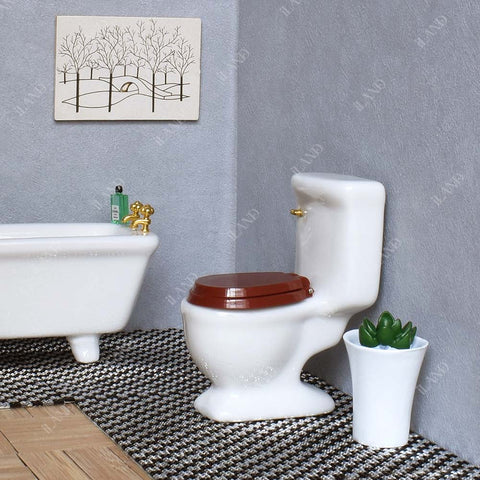 Dollhouse Bathroom Set Modern 7pcs