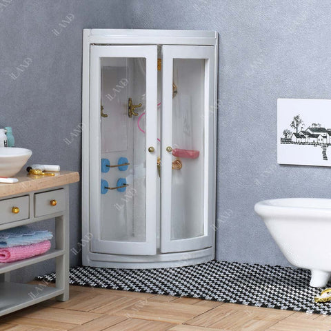 Dollhouse Bathroom Set Modern 7pcs