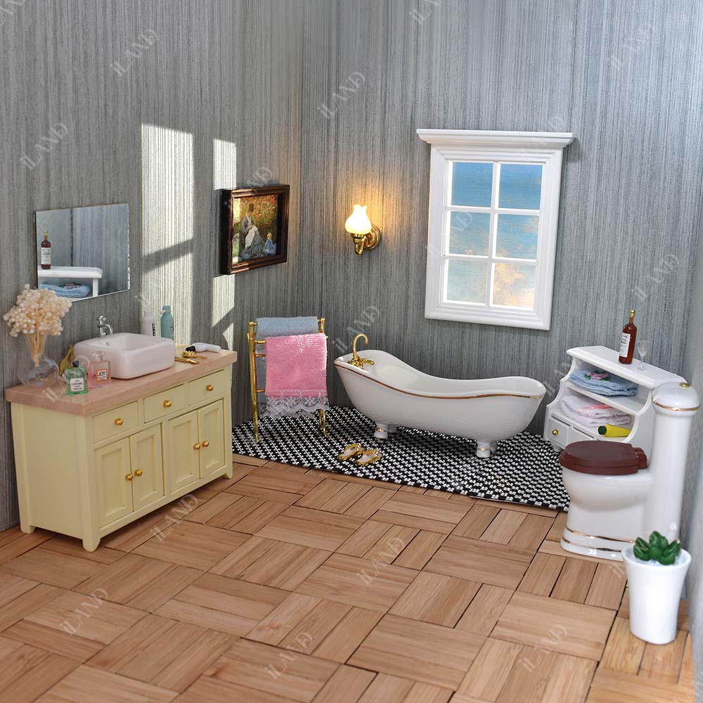 Dollhouse on sale bathroom accessories