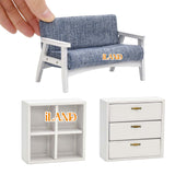 Modern Dollhouse Couch & Cabinets 3pcs